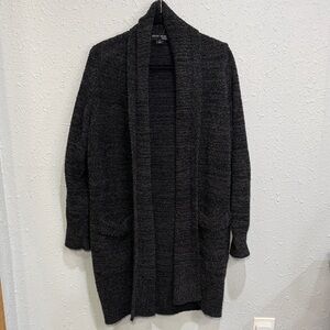 Barefoot Dreams Cozy Black Open-Front Cardigan